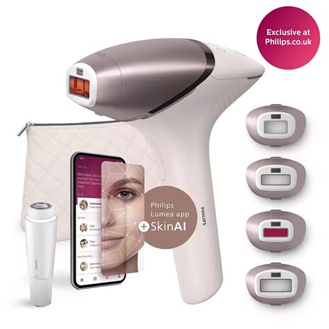 Produkt Philips Lumea IPL 9900 Series IPL。